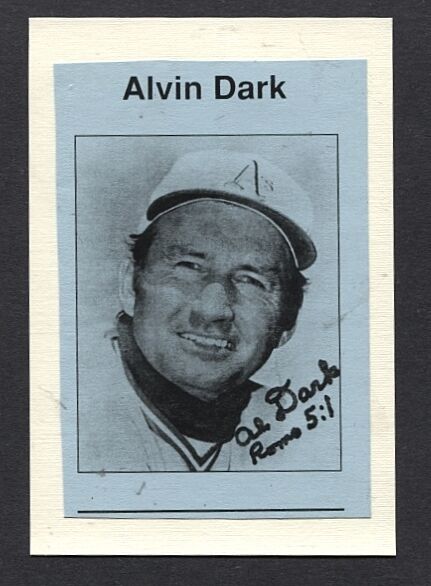 ALVIN DARK-OAKLAND ATHLETICS AUTOGRAPHED Photo Poster painting-EX-MINT(d.2014)