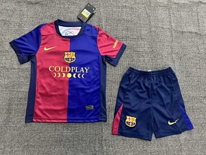 2024/2025 Barcelona Home (Coldplay) Football Jersey 1:1 Thai Quality Kids Size