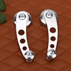 2pcs Aluminum Alloy Car Window Handle Winder Riser Replacement(Silver)