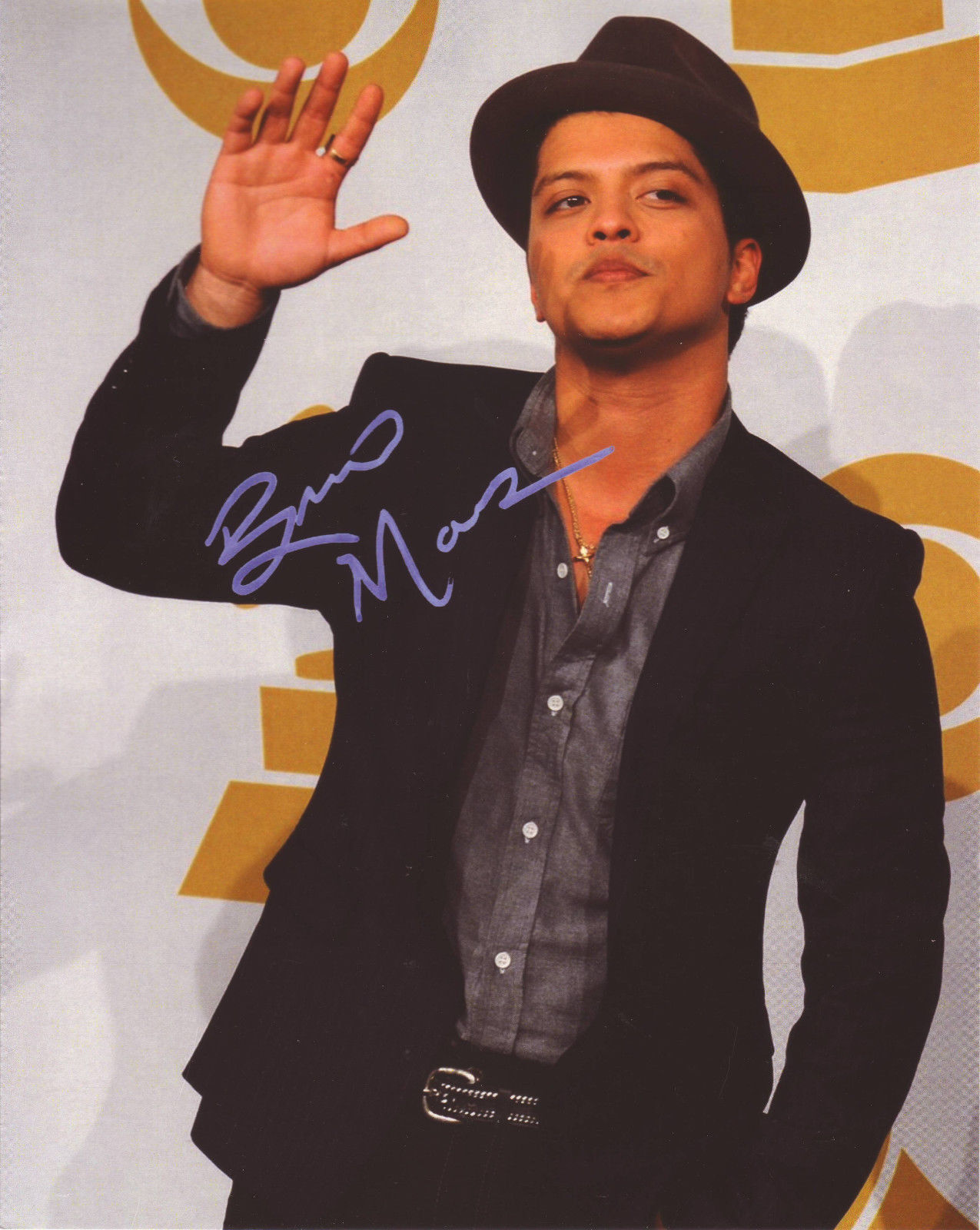 BRUNO MARS AUTOGRAPH SIGNED PP Photo Poster painting POSTER