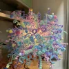 Creative Macaron Color Twisted Flower Stick Table Lamp Ornaments Handmade Diy