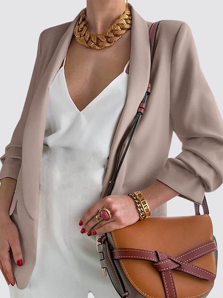 Long sleeve women's suit jacket SKUH97917 QueenFunky
