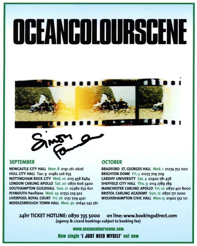 Ocean Colour Scene SIGNED AUTOGRAPHED 10 X 8