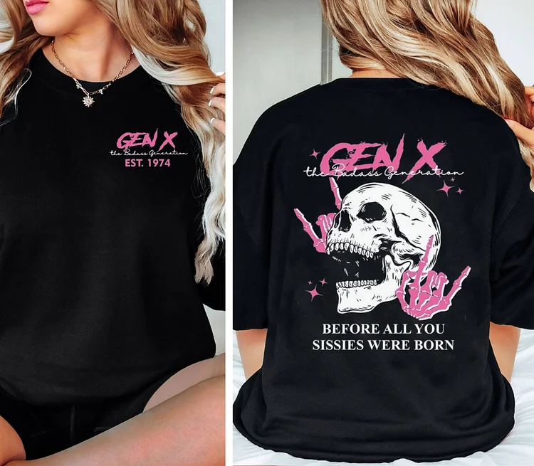 Custom Year Badass Gen X T-shirt 