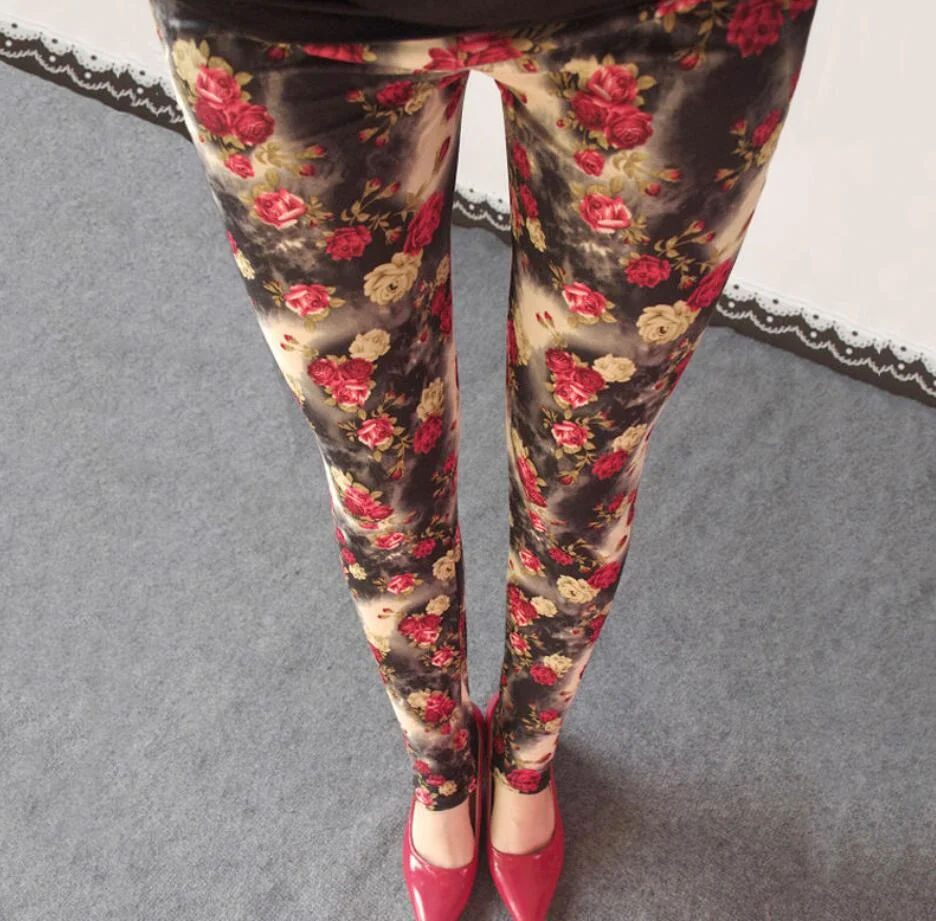 CUHAKCI Female Workout Slim High Waist Elastic Sexy Pants Women Leggings Print Stretchy Fitness Gym Leggins Trousers