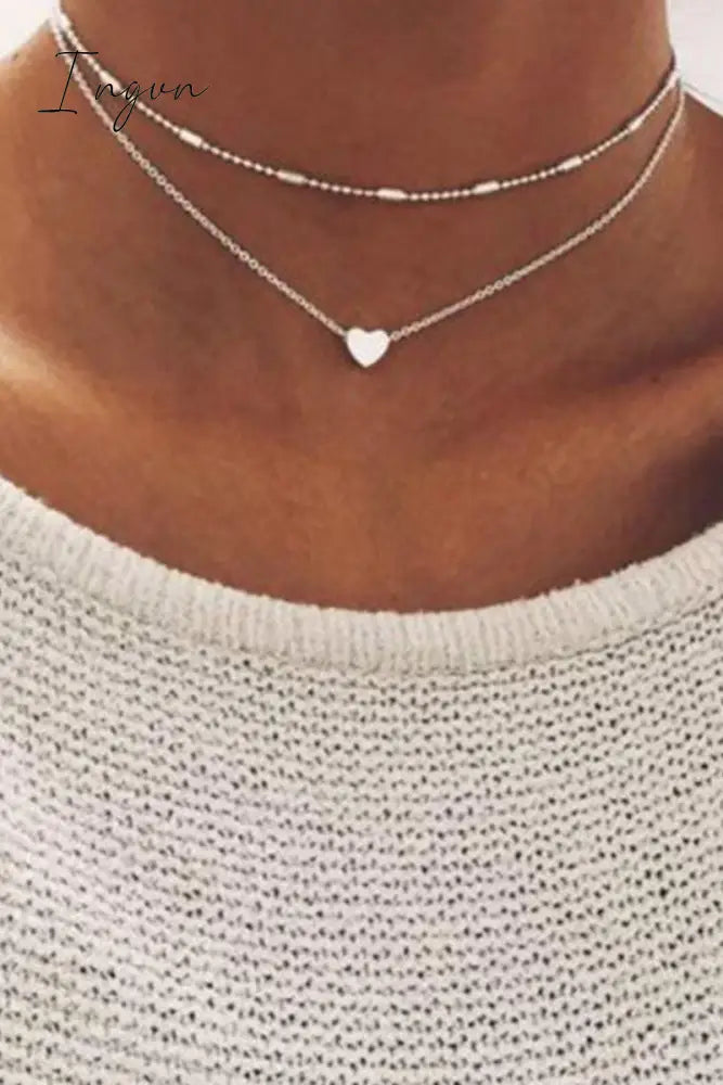 Ingvn - Fashion Simplicity Solid Necklaces Accessories Silver / One Size Accessories/Necklaces