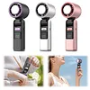 Foldable Handheld Cooling Fan 100 Wind Speeds Handheld Portable Turbo Fan 4000mAh Battery W/ Digital Display for Beach Vacation Cooking Office Travel Camping