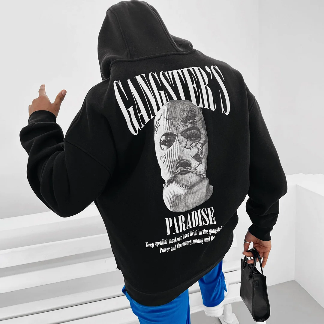 Oversized Men's Casual Fashion Printed Hoodie Sweatshirt