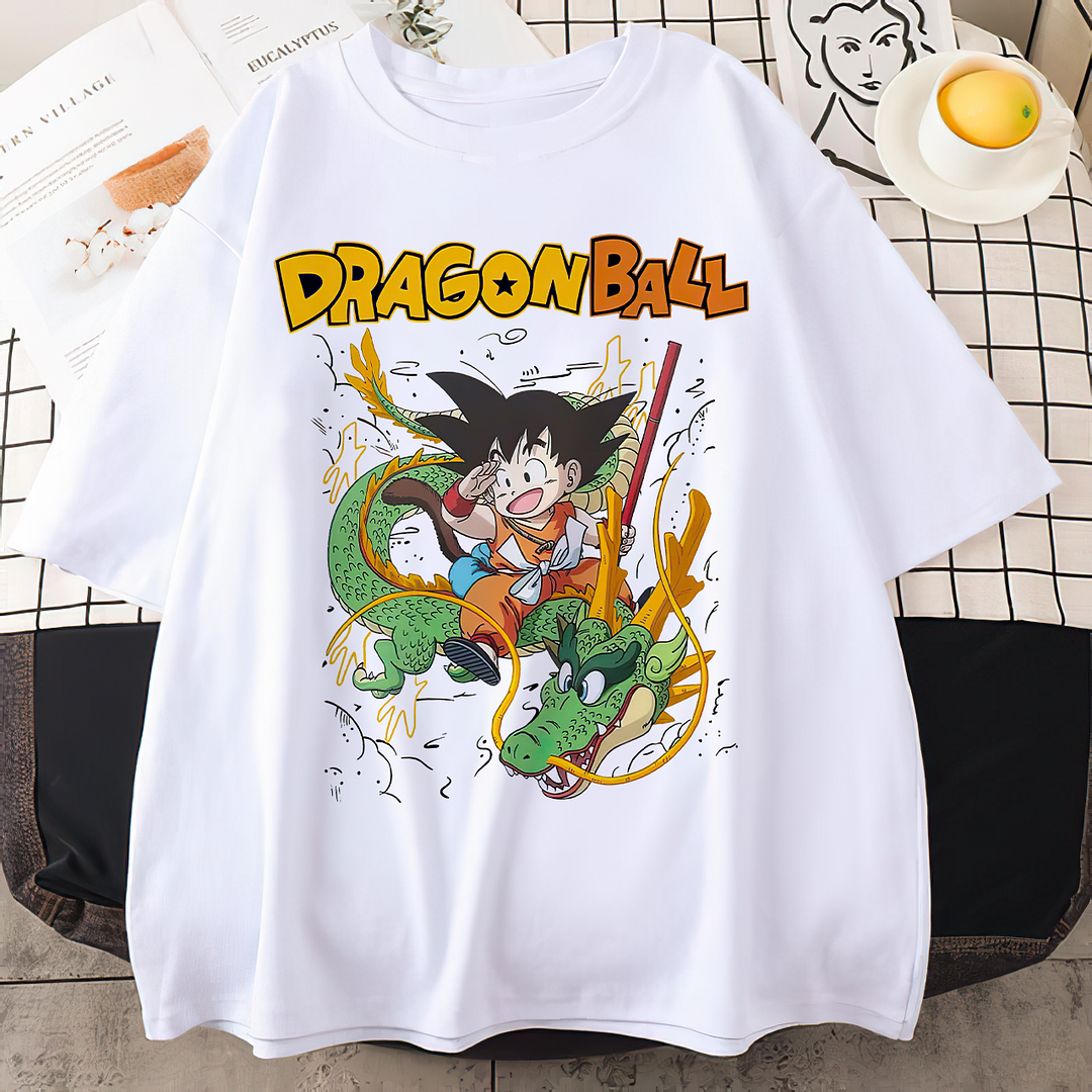 Retro Dragon Ball Goku Anime Printed Oversized T-shirts