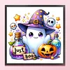 (Stamped/Counted) Halloween Ghost-11CT Cross Stitch 40*40cm/15.75*15.75in
