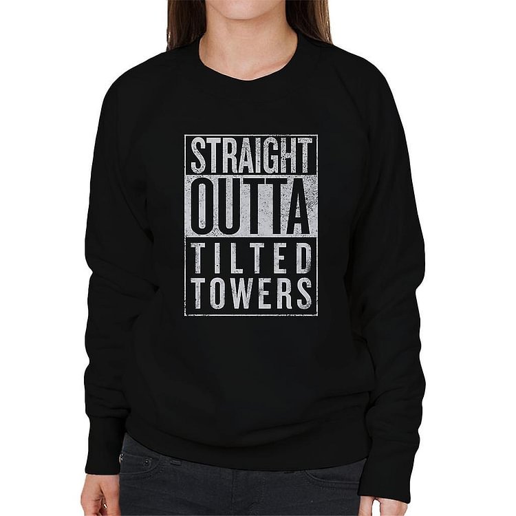 Fortnite Straight Outta Tilted Towers NWA Women's Sweatshirt