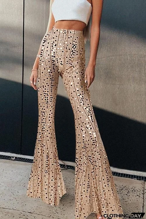 Stunner Flares Sequin Pants