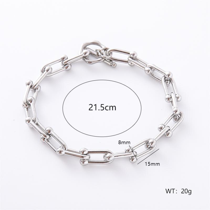 Retro Unisex Vintage Round Stainless Steel Electroplating Bracelets