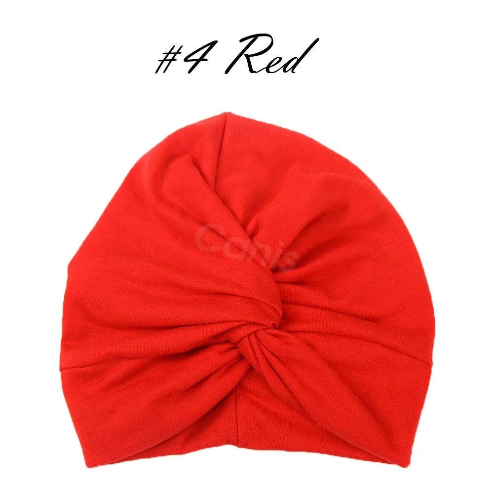 2019 Brand New Newborn Infant Baby Turban Toddler Kids Boy Girl Cotton Blends Hat Lovely Soft Cute Solid Knot Beanies Baby Gifts