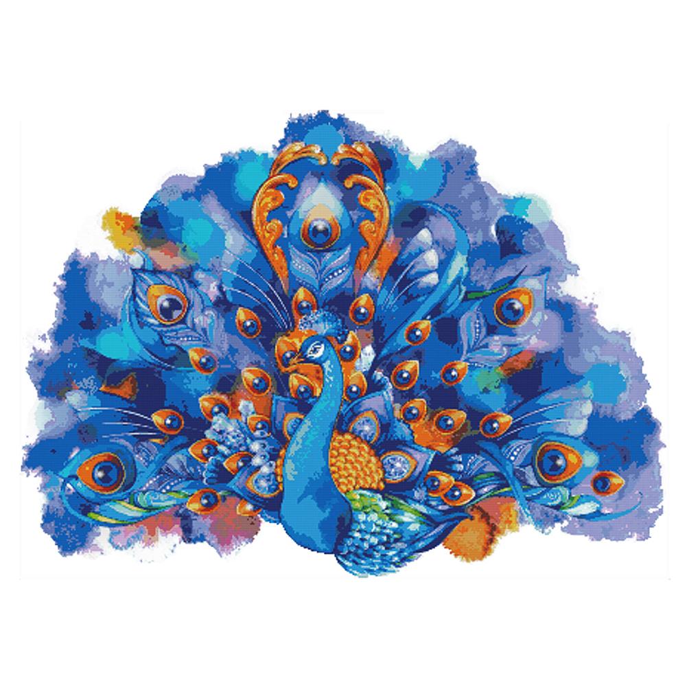 

Peacock - 14CT Stamped Cross Stitch - 90x66cm, 501 Original