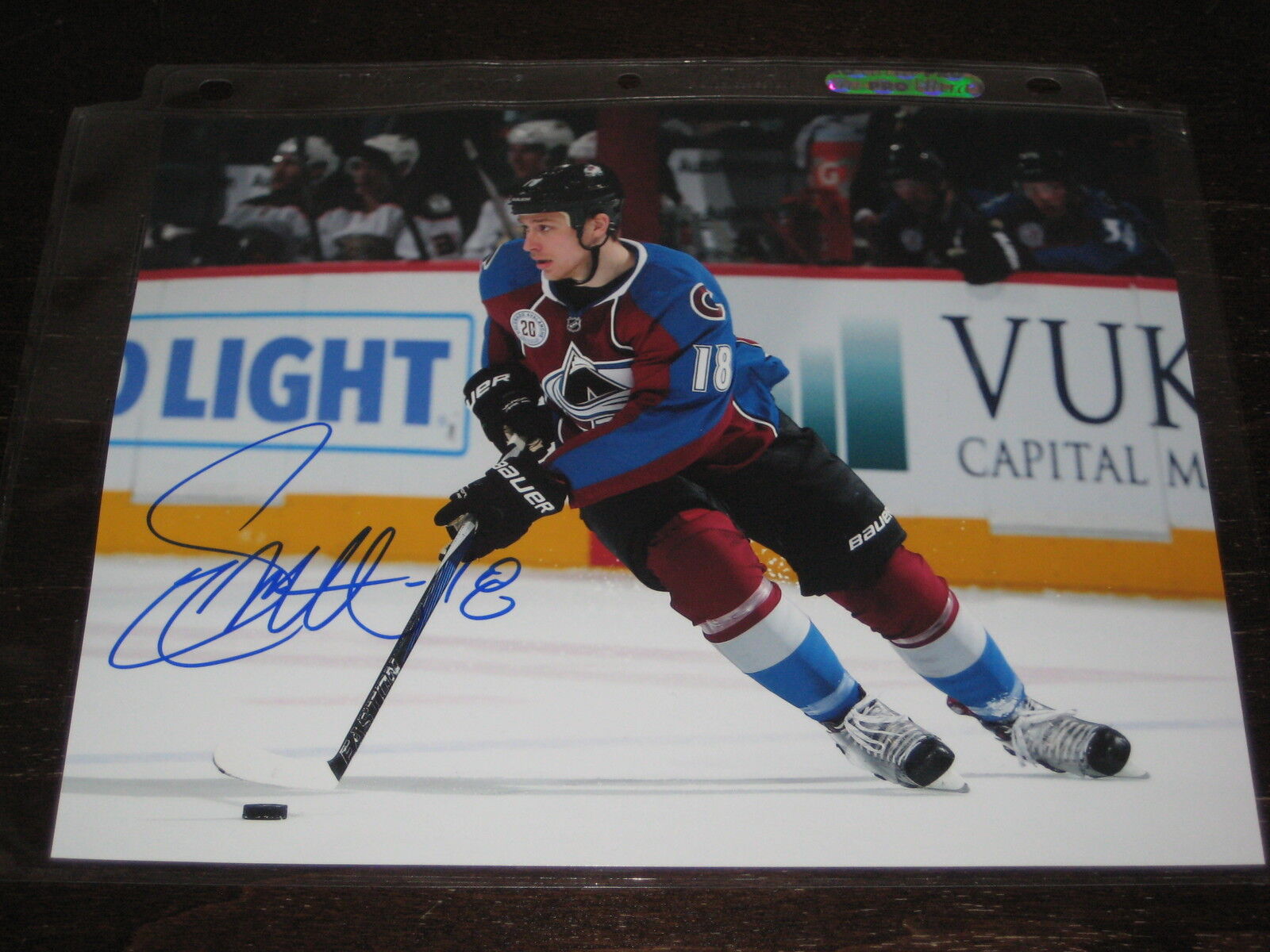 SHAWN MATTHIAS autographed COLORADO AVALANCHE 8X10 Photo Poster painting