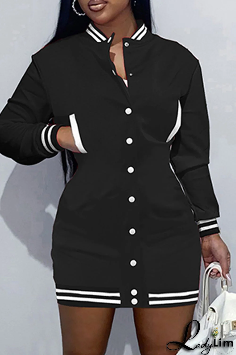 Red Fashion Casual Solid Patchwork O Neck Long Sleeve Dresses