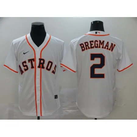 Men's Houston Astros #2 Alex Bregman White Cool Base Stitched MLB Jersey 6D7B