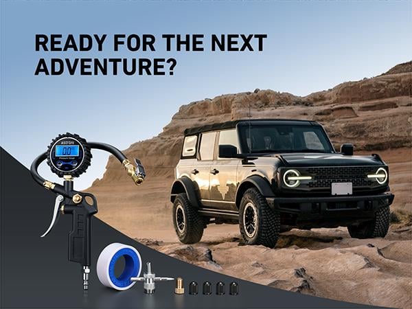 Product Introduction of AstroAI Digital Tire Pressure Gauge with Inflator, 250 PSI Air Chuck & Compressor Accessories, 0.1 Display Resolution, Car Accessories #springtok 7