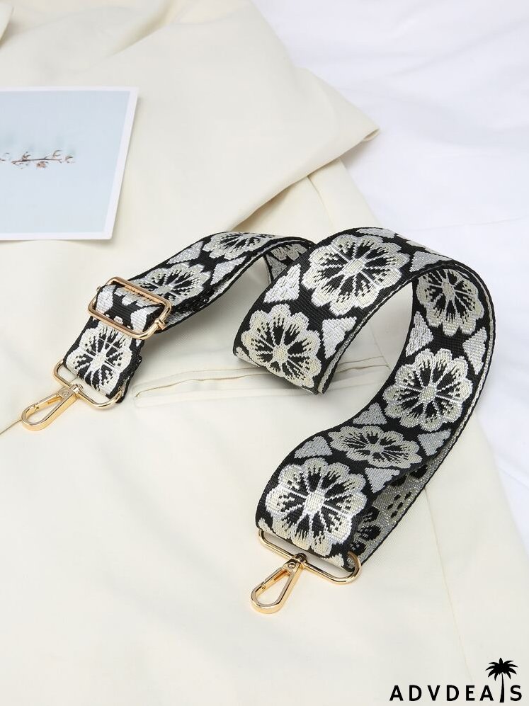Floral Embroidery Bag Strap