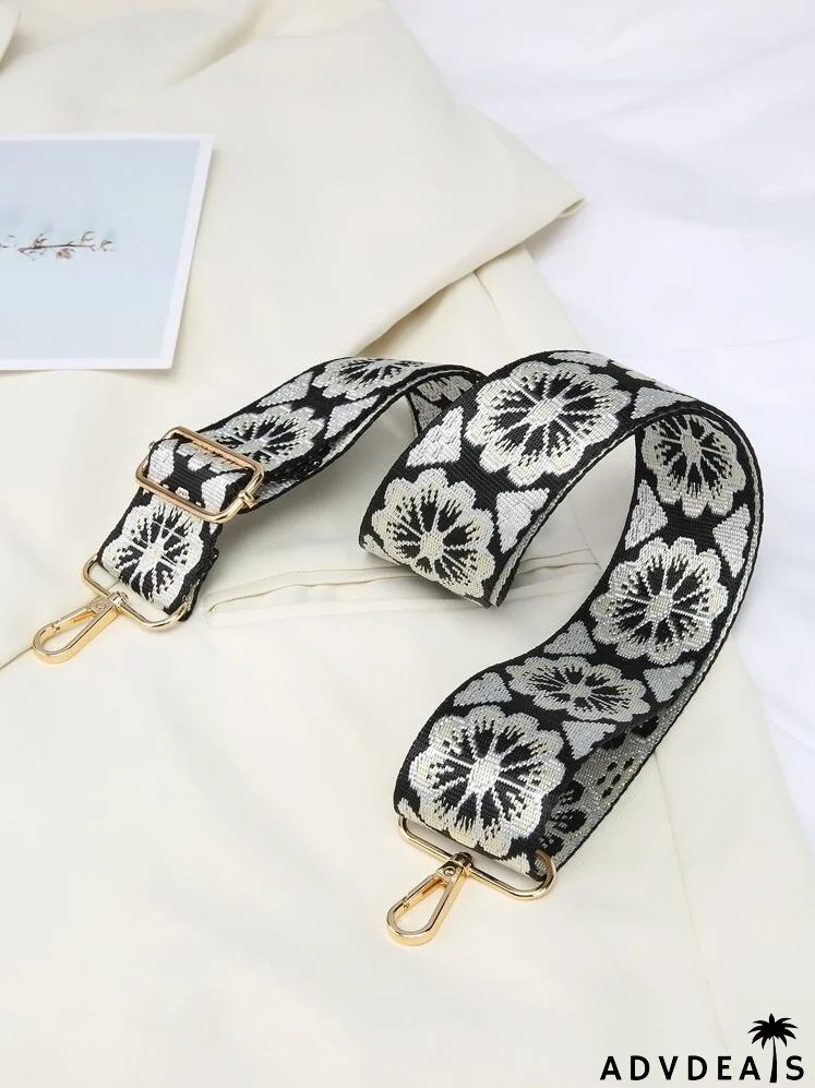 Floral Embroidery Bag Strap