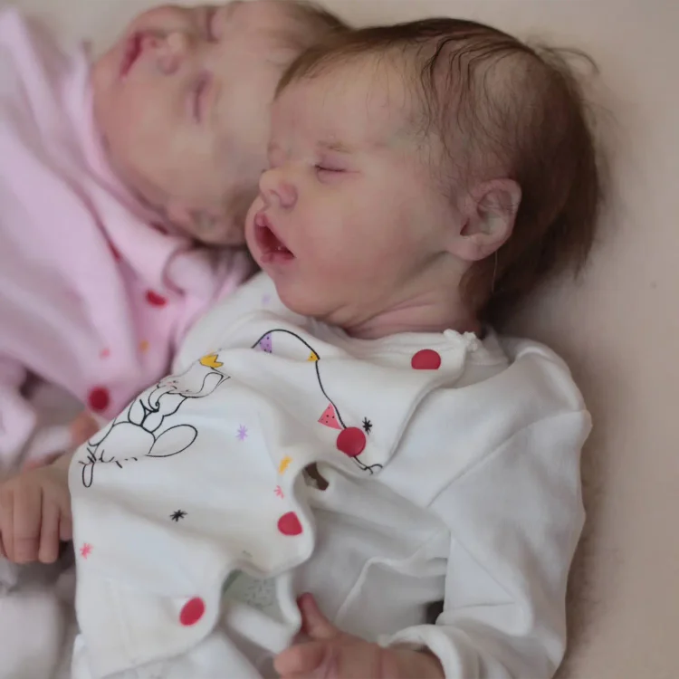 [New] 17" Sweet Sleeping Dreams Reborn Newborn Twins Girl Sisters Knona and Russia Truly Baby Toy,Birthday Gift：Realistic Reborn Baby Dolls By Rsgdolls®
