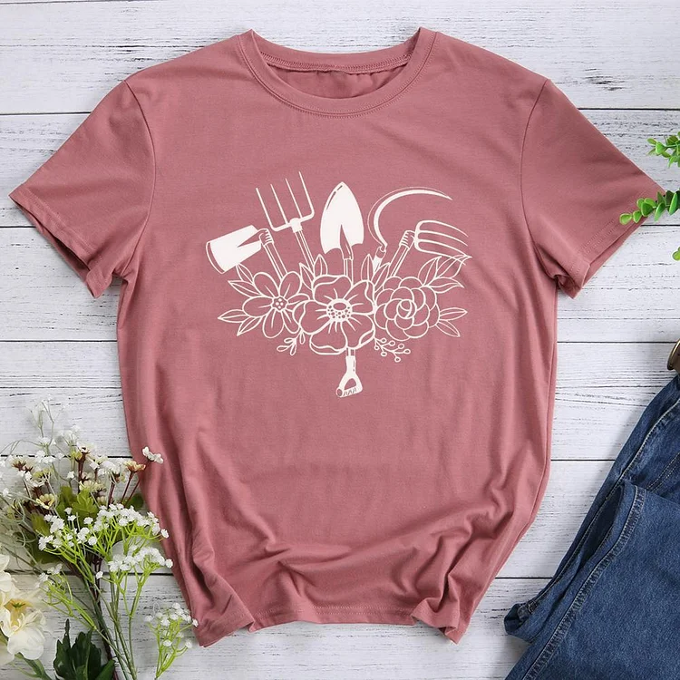 Gardening Tool Round Neck T-shirt