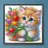 Flower Kitten - Crystal Rhinestone Diamond Painting