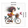Girls Bicycle-11CT Stamped Cross Stitch 40*40cm/15.75*15.75in
