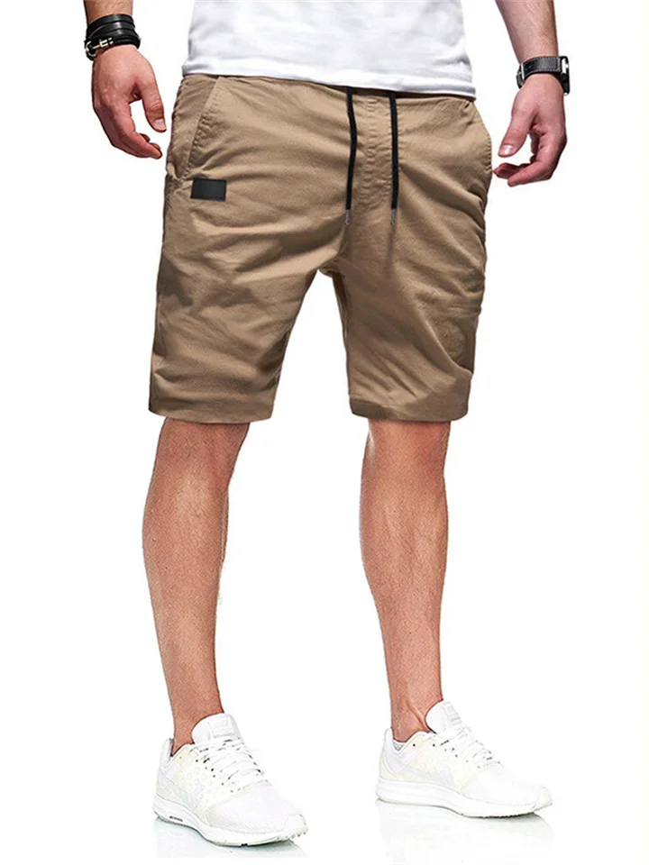 Men's Cargo Shorts Shorts Casual Shorts Hiking Shorts Pocket Drawstring Elastic Waist Solid Color Knee Length Sports Outdoor Running Streetwear Stylish ArmyGreen Black-Cosfine