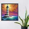 Cross Sea Lighthouse-Full Round Diamond Painting 30*30CM