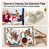 5D DIY Liebe Diamond Painting Serviertablett aus Holz mit Griff für Couchtisch