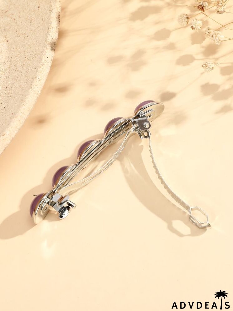 3pcs Round Decor Hair Clip