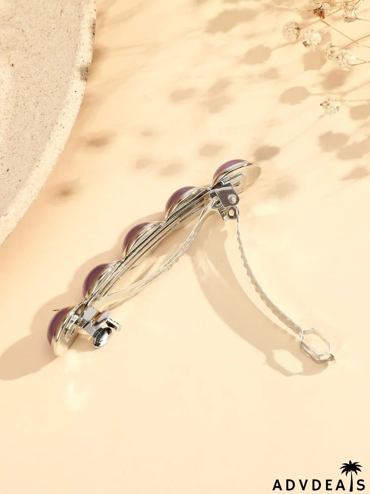 3pcs Round Decor Hair Clip