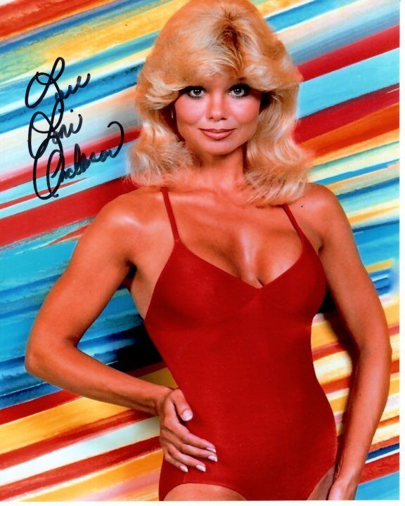 LONI ANDERSON signed autographed SEXY BATHING SUIT Photo Poster paintinggraph