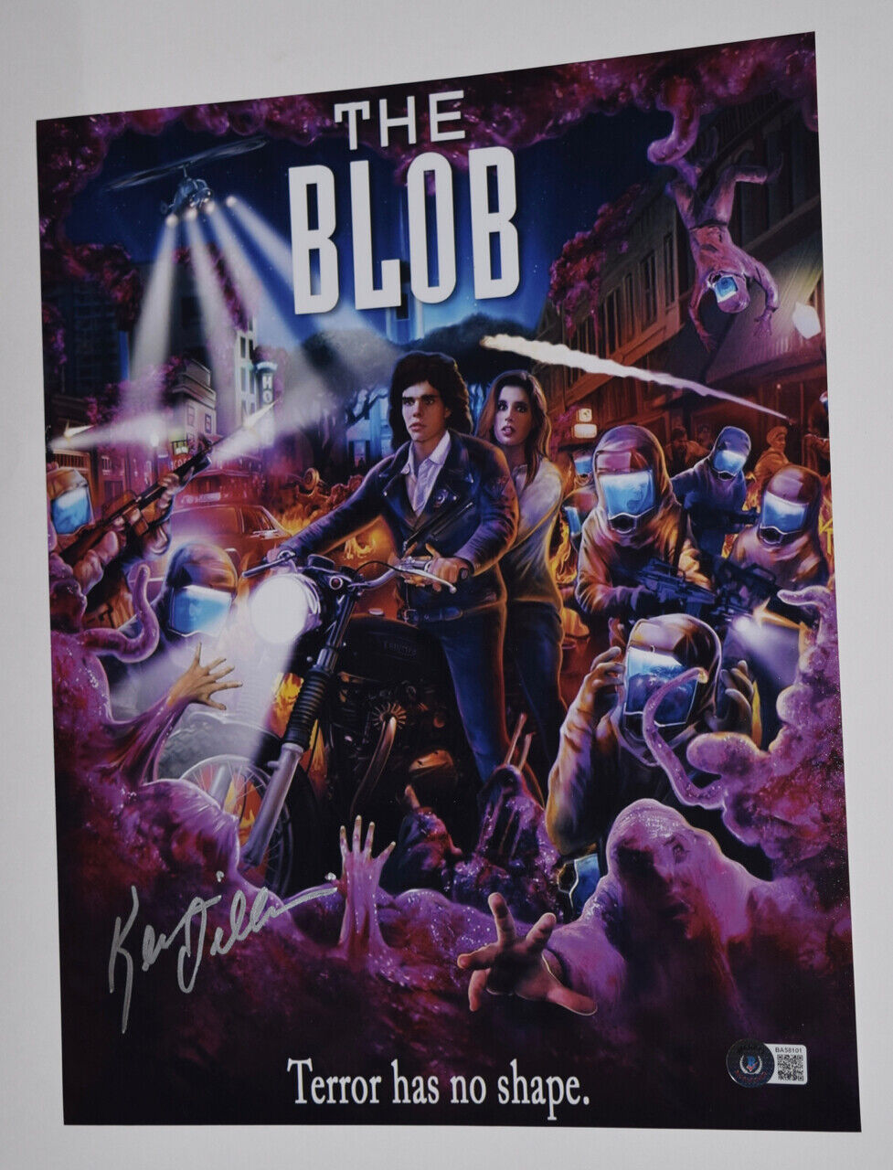 Kevin Dillon Signed Autographed 11x14 Photo Poster painting The Blob Horror Film Beckett COA