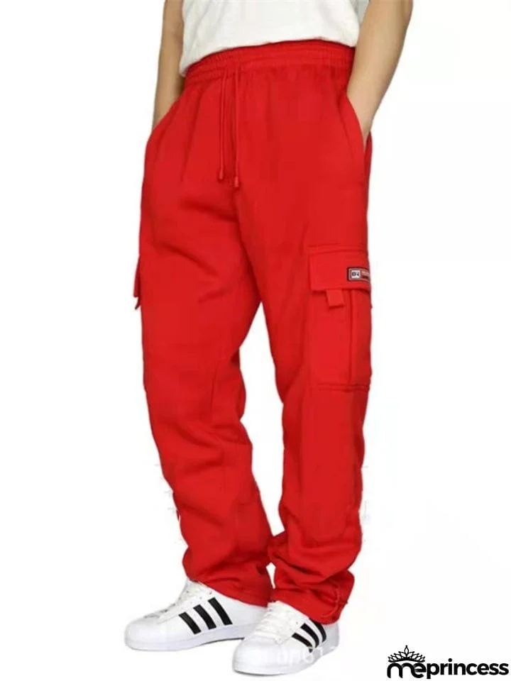 Men's Sports Style Cozy Loose Multi-Pocket Cargo Pants