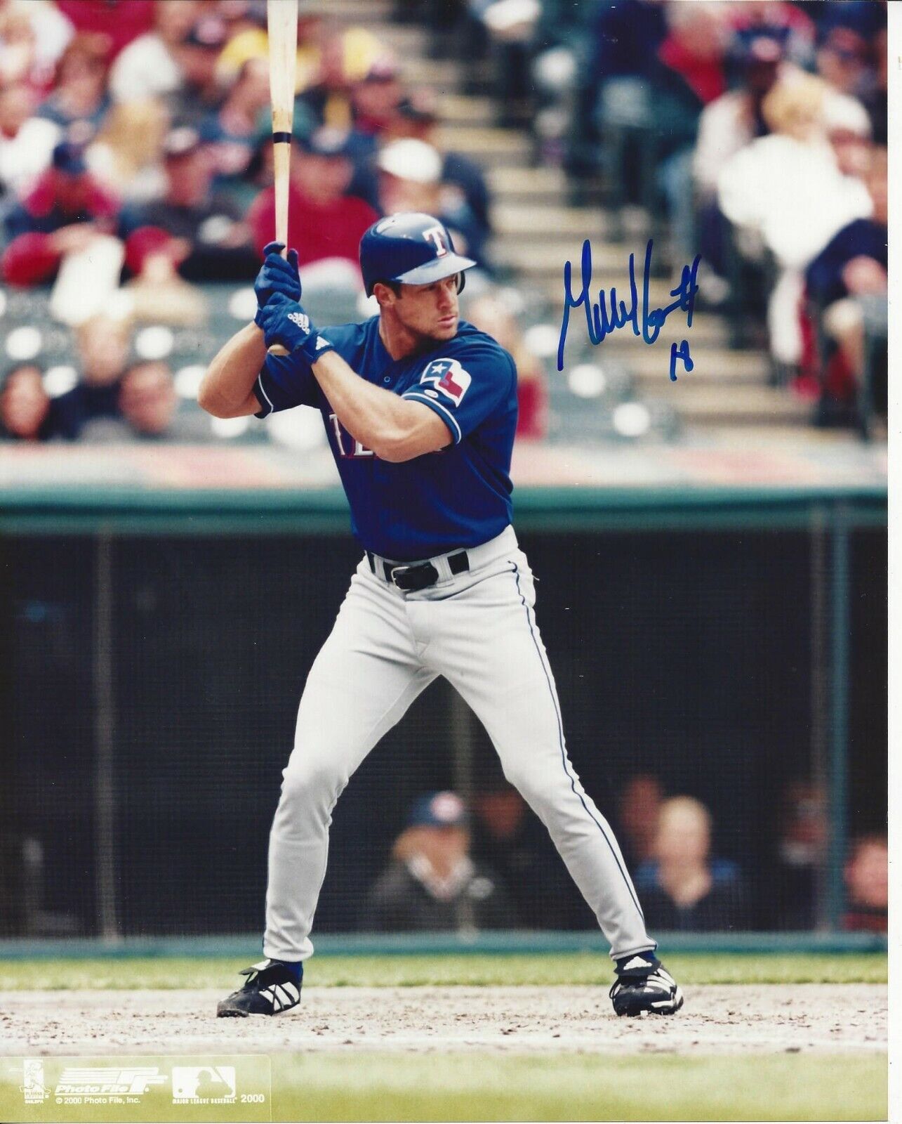 8x10 Autographed Gabe Kapler Texas Rangers In Person #S1125