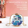 Katze DIY Diamond Painting Umhängetasche für Münzen Lippenstift Kopfhörer Geschenke