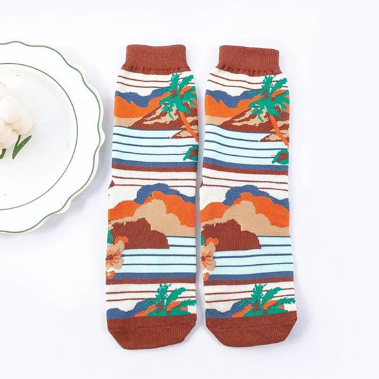 Coconut Tree Socks