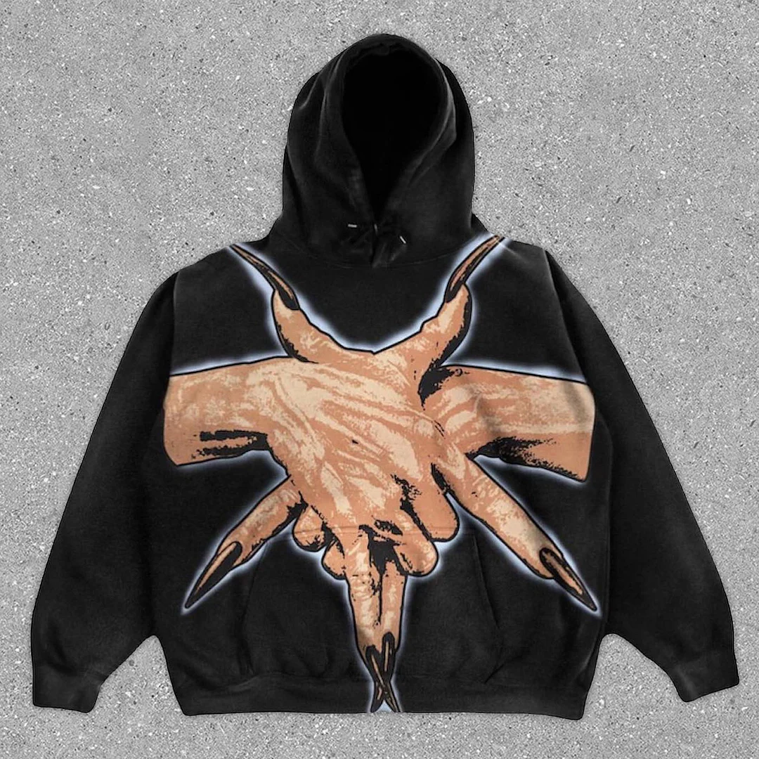 Fashionable Street Style Print Hoodie