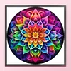 (US Only)Full Embroidery cotton Thread 11CT Printed Mandala Cross Stitch Kit 40x40cm