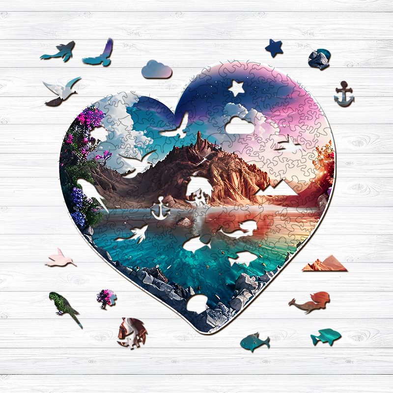 Jeffpuzzle™-Jeffpuzzle™Paratise Garden Wooden Jigsaw Puzzle