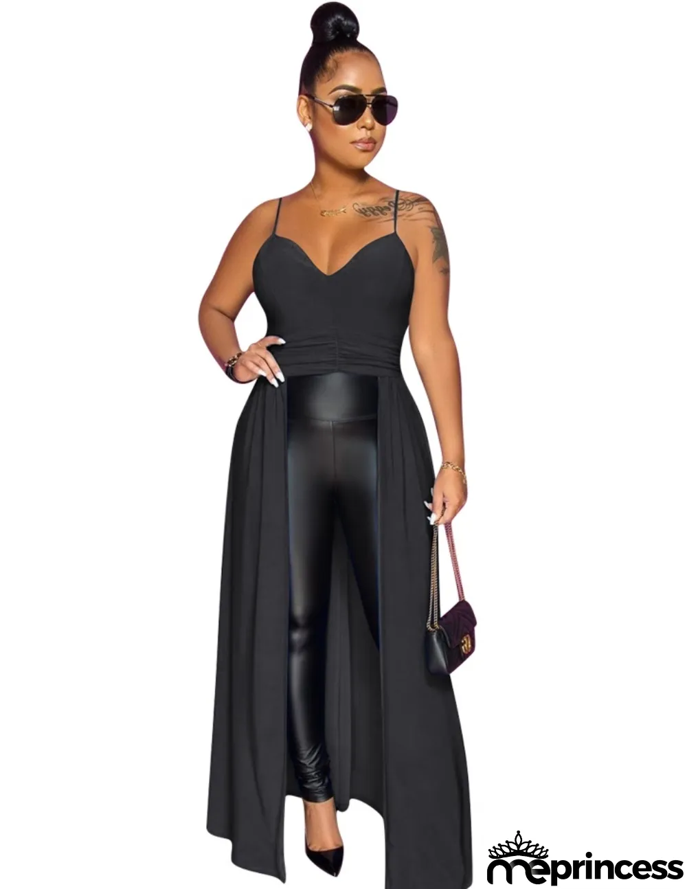 Sexy Straps High Low Long Party Top