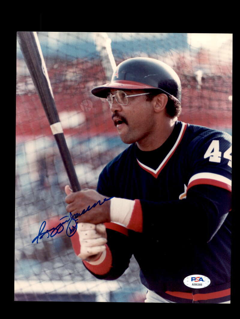 Reggie Jackson PSA DNA Cert Signed 8x10 Angels Photo Poster painting Autograph