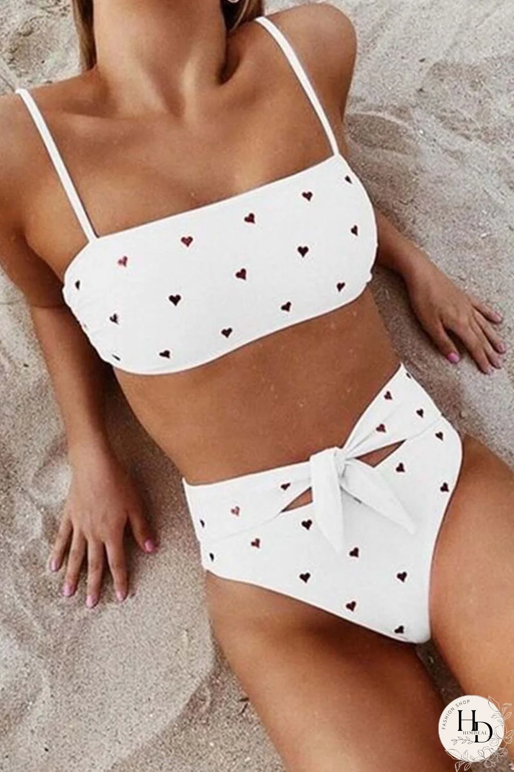 Love Printed Swimsuit Woman