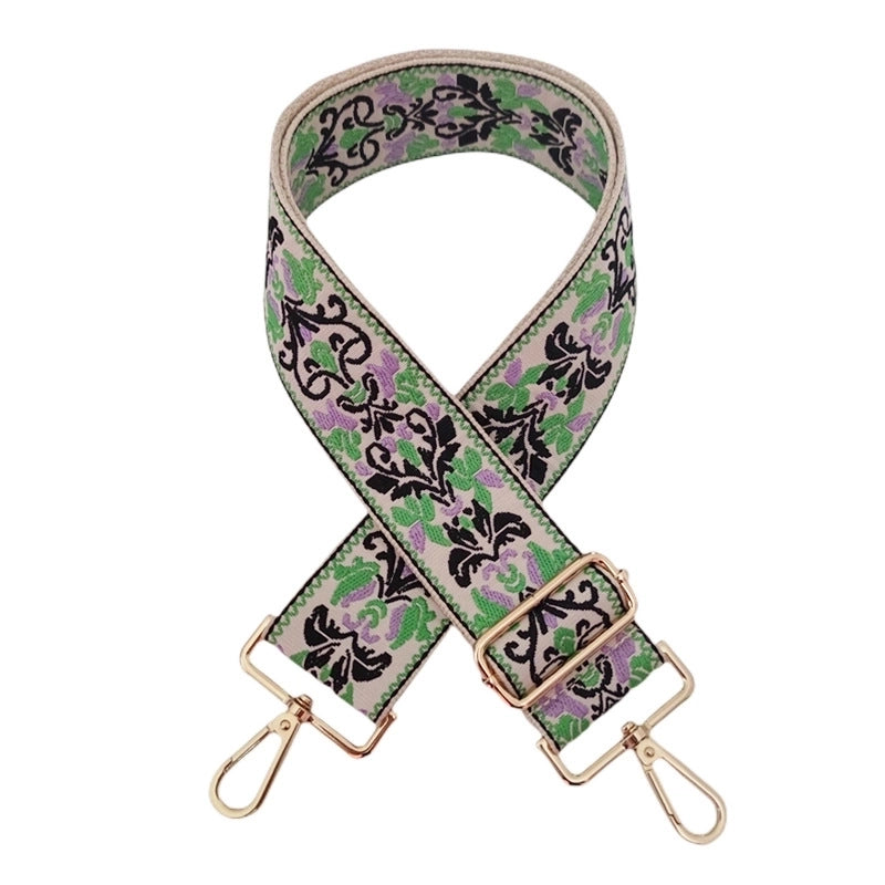 New Thick Color Ethnic Style Jacquard Wide Shoulder Strap Single Shoulder Crossbody Women Bag Accessories Long Strap Replacement Bag Strap