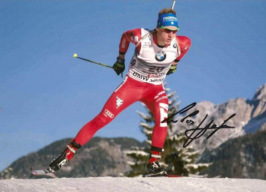 Lukas Hofer BIATHLON autograph, In-Person signed Photo Poster painting