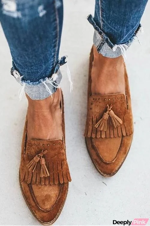 Tassel Flat Mules