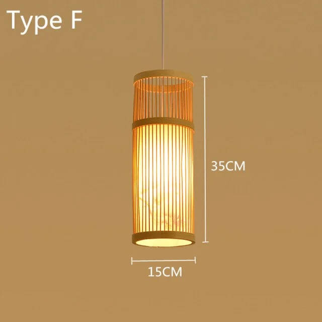 Modern Bamboo Hand Woven Bamboo Art Pendant lights Dining Room Bamboo Lantern Chandelier Bedroom living room restaurant light